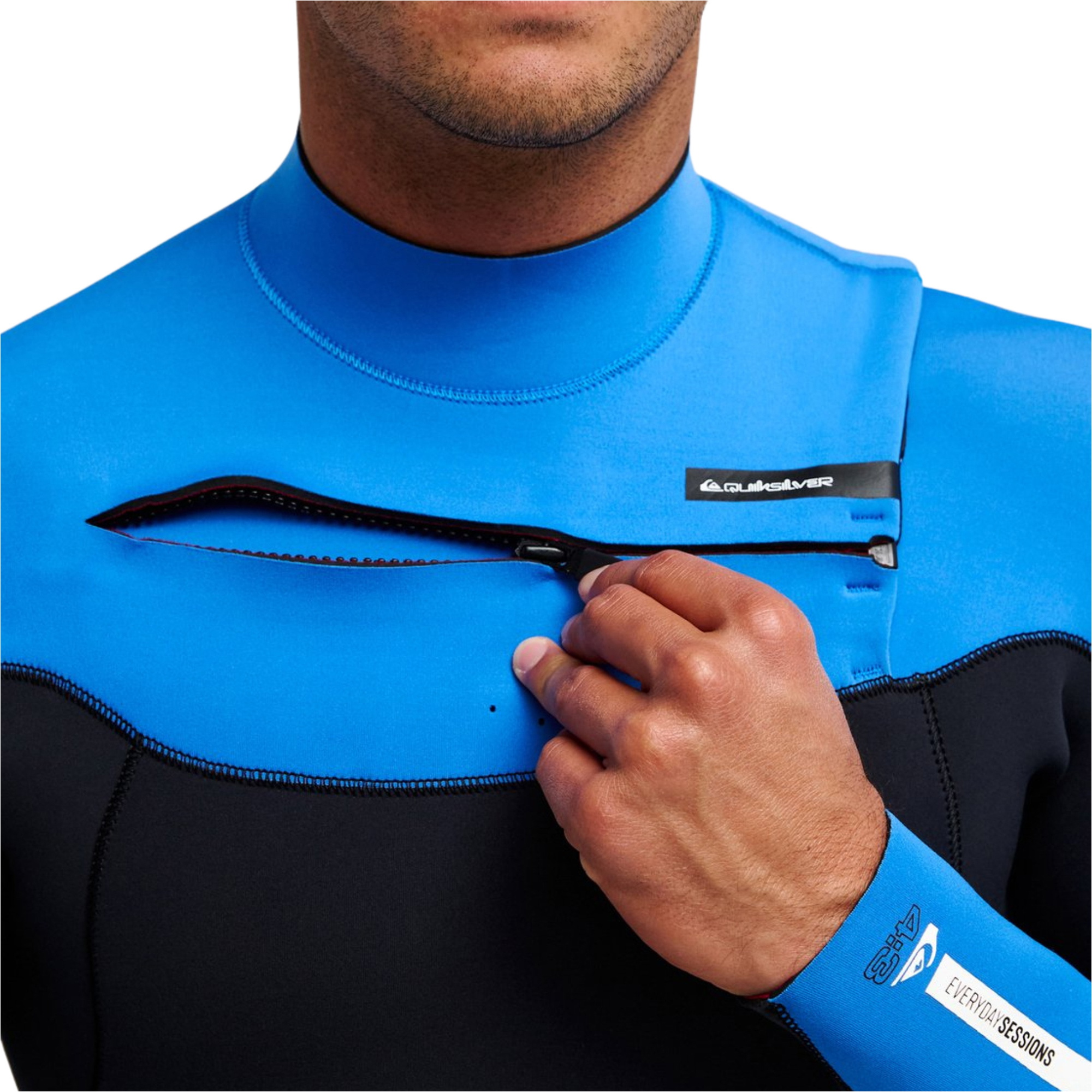 2026 Quiksilver Mens Everyday Sessions 4/3mm Chest Zip Wetsuit 25AW213512 - Palace Blue